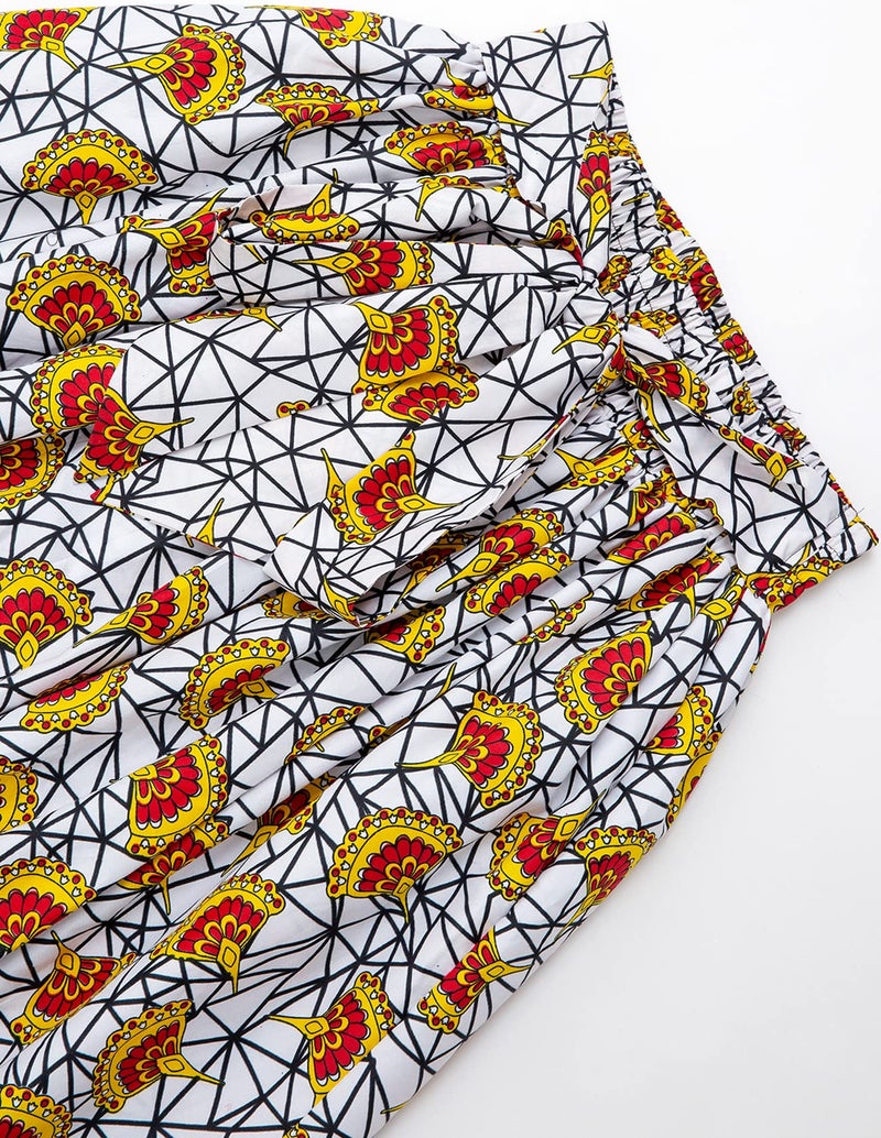 SHENBOLEN Women African Print Skirt Ankara Maxi Skirt Dashiki Skirt (One Size,A) - Image 5